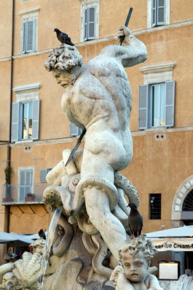 Piazza Navona Fontana di Nettuno Rome