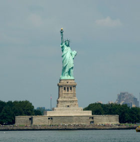 Statue of Liberty on Liberty Island New York
